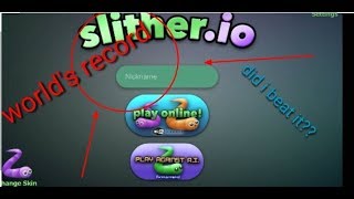 Slither.IO challenge 2,000 points in 2min-BEATING WORLD RECORD