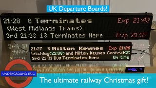 The coolest present! LIVE mini departure screens From UK Departure Boards! Trainspotters paradise!