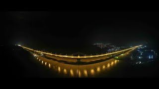 Night View Drone Video | Barishal Divison | Payra Bridge | Bhanga | Kuakata |  Bangladesh | 4K Video