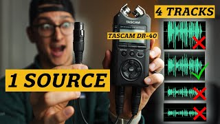 Tascam DR-40 HACK | Record 4 Audio Tracks from One Source