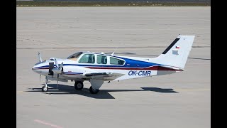 Spotting in Lviv (LWO). Beech 95-B55 Baron.