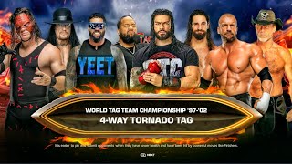 4 Duos Of Brothers Tornado Tag Team Match For The World Tag Team Tittles | WWE 2k24