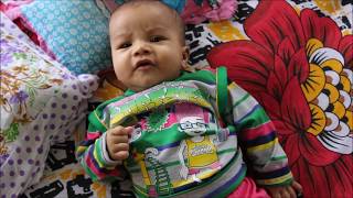 Kids reaction to music | Chiku- 4 months old | 4 months cute infant