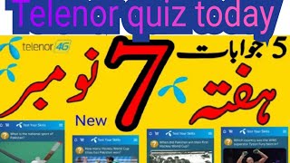 Telenor quiz today | 07 November 2020|