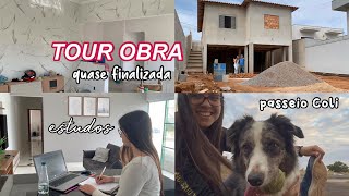 vlog | TOUR OBRA - casa quase finalizada | dia de estudos & passeio