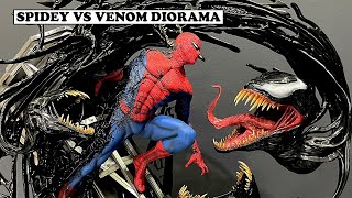 Spidey VS Venom Diorama #spiderman #venom #marvel #collection #mcu