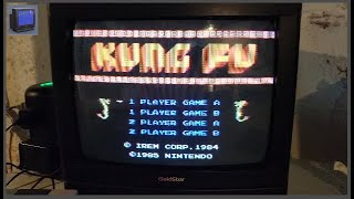 KUNG FU NES on a CRT TV