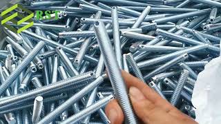 Electroplating zinc on threaded rods, studs