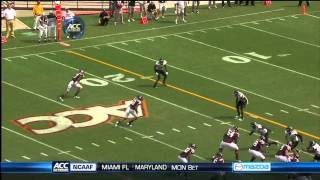 Mark Leal Throws his First TD as a Hokie to Marcus Davis (9-3-2011)