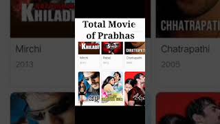 Total movie of prabhas | Salaar | Bahubali | Adipurush | spirit | Project K | shorts | Mr Truth Baba