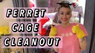 HOW I CLEAN MY FERRET CAGE + CAGE TOUR! ❤️