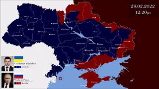 Map Russian invasion of Ukraine