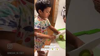 Morning routine 🍋🫖😊 #shorts #youtubeshorts #youtube #kids