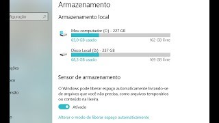 como programar windows 10 para apagar arquivos temporarios