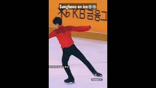 Sunghoon on ice ❄️😨