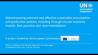 Consultation in the Asia Pacific region: mainstreaming SCP policies & circular economy models | ENG