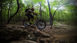 Learning a new downhill mountain bike feature with my Airborne Toxin 2015