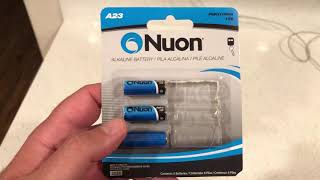 NUON A23 ALKALINE BATTERIES ( 6 PACK FOR CAR GARAGE REMOTES, TV REMOTES ETC.) REVIEW