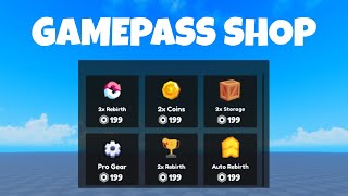 How to Make a GAMEPASS SHOP in ROBLOX!