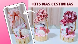 MONTANDO KITS NAS CESTINHAS COM HIDRATANTES DE 80ml da NATURA