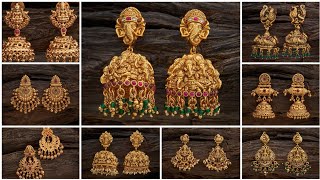 Beautiful Antique Gold Jumkha earrings design||New festival collection for this ಶ್ರಾವಣ ಮಾಸ #earrings