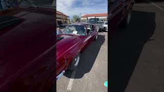 Vintage Candy Apple Red Mustang.