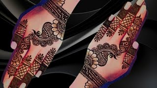 beautiful back hand Arabic mehndi design new back hand simple mehndi design