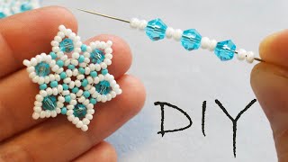 A simple guide on how to make a SNOWFLAKE FROM BEADS