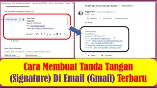 Cara Mudah Membuat Tanda Tangan (Signature) Di  Email (Gmail) Terbaru | Email Menjadi Profesional