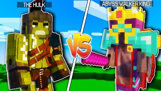 HULK VS ABYSS WALKER KING | Minecraft SUPERHERO BATTLES | SUPERHERO VS BETTER DUNGEONS MOD