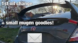 1st Oil change on my Type R!! + Small Mugen goodies!