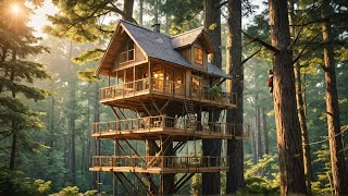 Bushcraft Builds Epic Treehouse to Keep Out Wild Animals and Survive