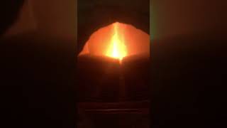 AFBC boliler lightup fire in furnace video