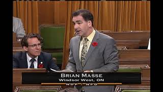 November 2012 - Masse's statement in honour of Ralph Earl Scofield, Métis Senator and WWII Veteran