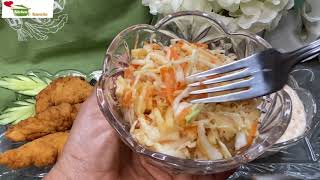 How to make (Home made) creamy and healthy Coleslaw. কিভাবে ক্রিমি এবং স্বাস্থ্যকর কোলস্লো বানাবেন।