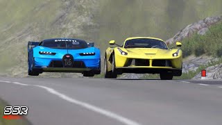 Bugatti Vision GT vs Ferrari LaFerrari - Highlands Full Circuit | Assetto Corsa