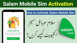 Salam Mobile Sim Activation | How to Activate Salam Mobile Sim