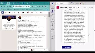 LinkedIn post saves to Microsoft Teams