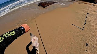 Peguei um peixe em extinção,Pesca de Praia em Ubatuba! fishing beach!