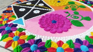 Ponagal Rangoli I Makar Sankranti Rangoli I Satisfying Rangoli I sanshri RangoliI