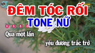 Karaoke Đêm Tóc Rối Tone Nữ ( Am ) Nhạc Sống Mới || Karaoke Tuấn Kiệt