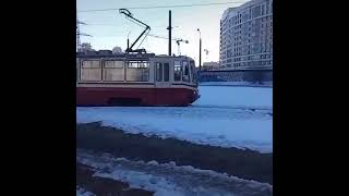 Трамвай в городе Екатеринбург.