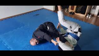 aula bjj raspagem aranha