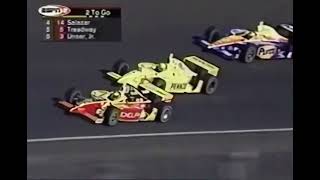 Scott Sharp vs Sam Hornish Jr for the win - Texas 2001