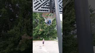 😲🏀 One Handed 3 Pointer by Ethan #basketball #trickshot