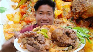 Mukbang simple masala Buffalo tortter. Northeast India