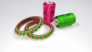 How To Make Beautiful Silk Thread Bangles !! Latest Silk Thread Bangle Making at Home