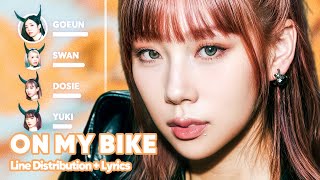 PURPLE KISS - ON MY BIKE (Line Distribution + Lyrics Karaoke) PATREON REQUESTED