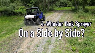 Installation of a Tractor Supply Fimco Boomless ATV Tank Sprayer on a Yamaha RMAX