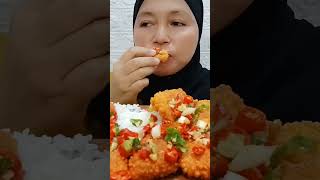 MUKBANG CHICKEN NUGGET CABE GARAM#MUKBANG INDONESIA